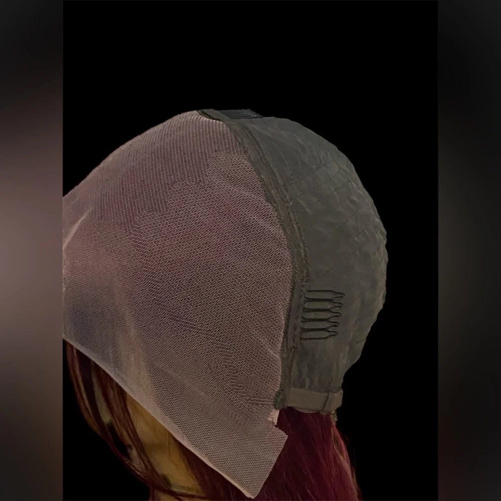 Elegant Burgundy Lace Front Wig - Picture 8 of 9